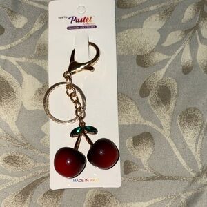 NWT Pastels Cherry Key Holder with Gold Tone Accents